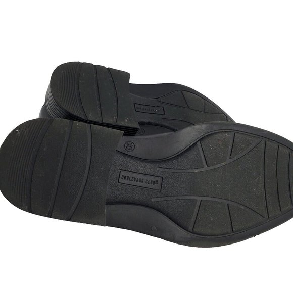 Boulevard Club Black Leather Dress Shoes Mens 10M Breatheoprene - Picture 9 of 9